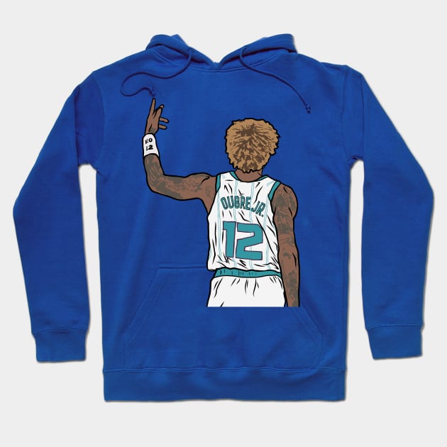 Kelly Oubre Jr. 3 Point Celebration Hoodie by rattraptees